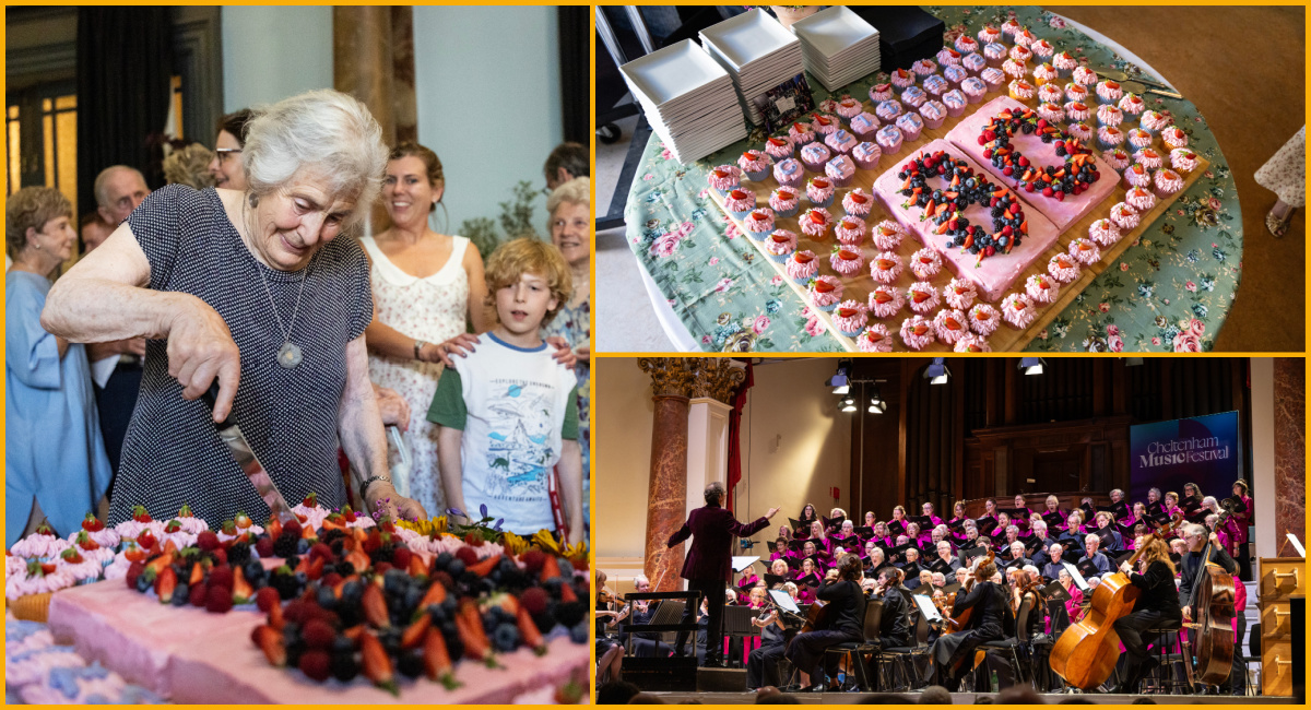 Collage of Cheltenham Music Festival 80th anniversary celebrations